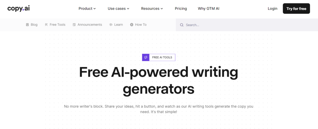 Copyai free ai writing