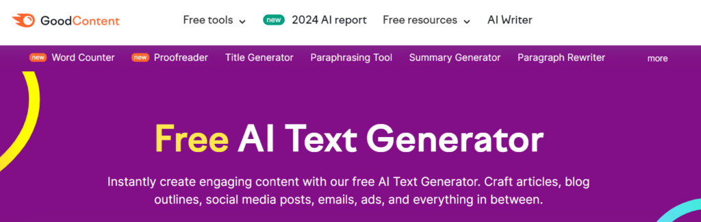 semrush free ai writing