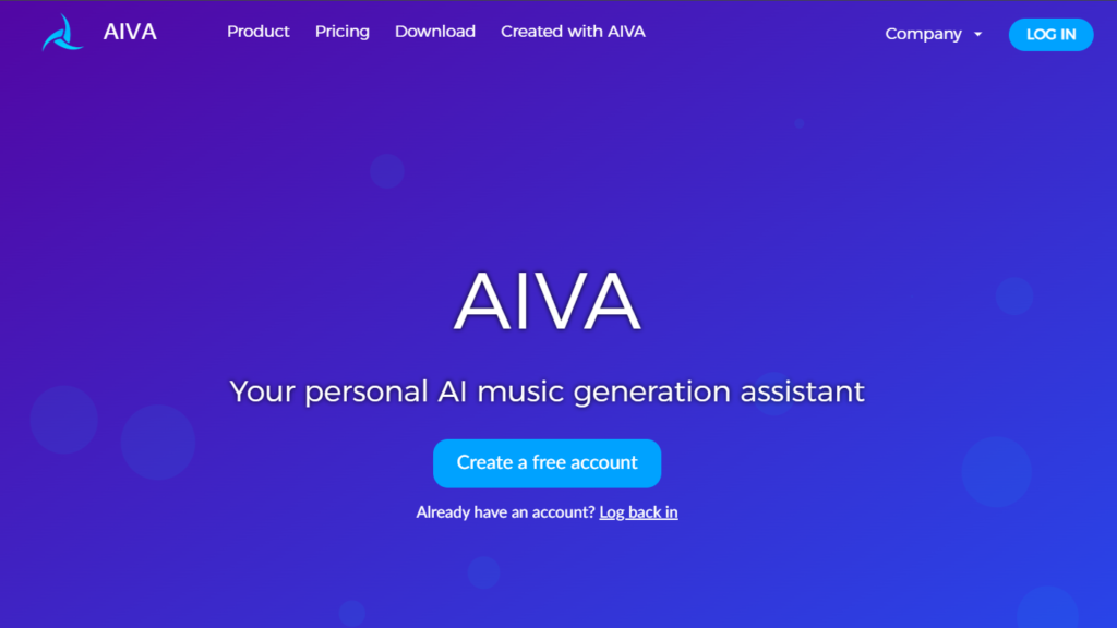 AIVA Ai Music generators