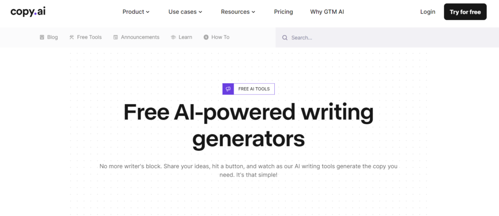 Copy ai - Ai story generator