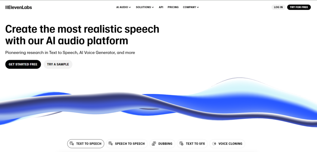 Elevenlabs - best ai voice generator