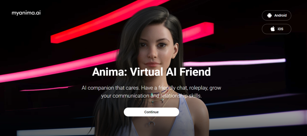 Myanima AI girlfriend app