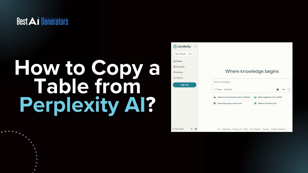 How to Copy a Table from Perplexity AI